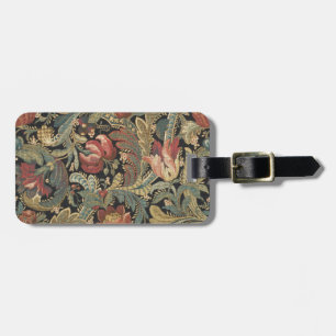 Reiche florale Tapetenbrokat-Antik-Victorian Gepäckanhänger