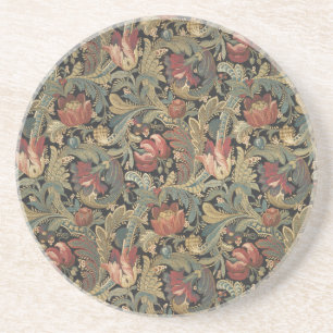 Reiche florale Tapetenbrokat-Antik-Victorian Getränkeuntersetzer