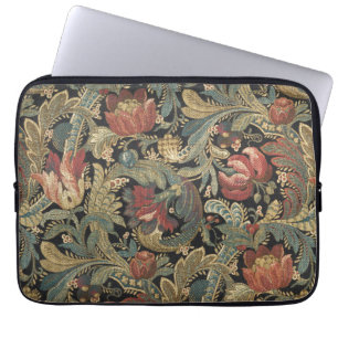 Reiche florale Tapetenbrokat-Antik-Victorian Laptopschutzhülle