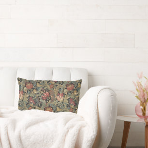 Reiche florale Tapetenbrokat-Antik-Victorian Lendenkissen