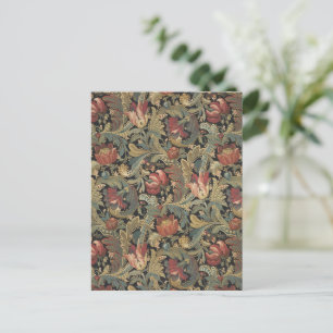 Reiche florale Tapetenbrokat-Antik-Victorian Postkarte