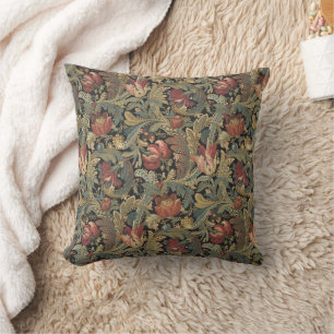 Reiche florale Teppichbrokat-Antik-Victorian Kissen