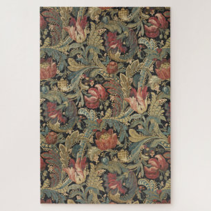 Reiche florale Teppichbrokat-Antik-Victorian Puzzle