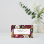 Reiche Golden und lebendiges Blumendesign Visitenkarte (Stehend Vorderseite)