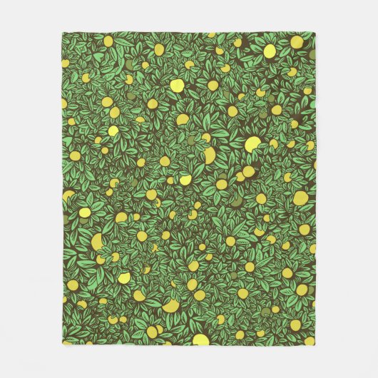 Reiche Grüne Obstgärten Fleecedecke (Vorderseite)