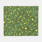 Reiche Grüne Obstgärten Fleecedecke (Vorderseite (Horizontal))
