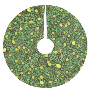 Reiche Grüne Obstgärten Polyester Weihnachtsbaumdecke