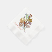 Reiche Herbstfarben Floral Bouquet Serviette (Ecke)