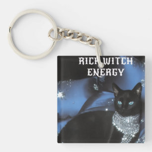 Reiche Hexenenergie Schwarze Katze Hexenanhänger G Schlüsselanhänger