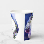 Reiche Lila und blaue Peony Extravagant Paper Cup Pappbecher (Links)