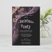 Reiche Rose Gold Nuggets Weihnachtszeit Glitzer Einladung (Stehend Vorderseite)