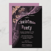 Reiche Rose Gold Nuggets Weihnachtszeit Glitzer Einladung (Vorne/Hinten)