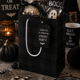 Reiche schwarze Töne Schottischer Tartan Karomuste Mittlere Geschenktüte