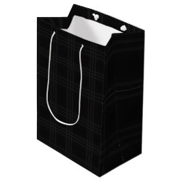 Reiche schwarze Töne schottisches Tartan-Karo-Must Mittlere Geschenktüte