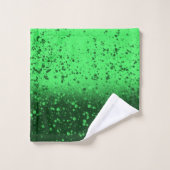 Reiche Smaragd-Minimalist-Kunst Badhandtuch Set (Waschlappen)