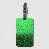Reiche Smaragd-Minimalist-Kunst Gepäckanhänger (Vorderseite Vertikal)