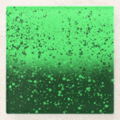 Reiche Smaragd-Minimalist-Kunst Glasuntersetzer (Vorderseite)