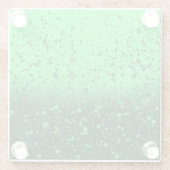 Reiche Smaragd-Minimalist-Kunst Glasuntersetzer (Rückseite)