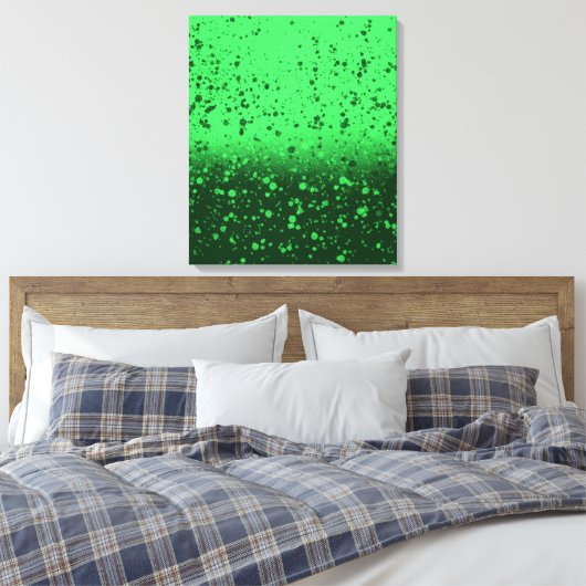 Reiche Smaragd-Minimalist-Kunst Leinwanddruck (Insitu (Schlafzimmer))