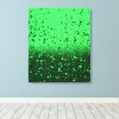 Reiche Smaragd-Minimalist-Kunst Leinwanddruck (Insitu (Holzboden))
