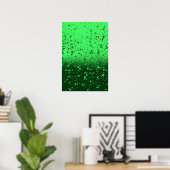 Reiche Smaragd-Minimalist-Kunst Poster (Heimbüro)
