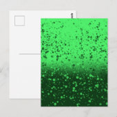 Reiche Smaragd-Minimalist-Kunst Postkarte (Vorne/Hinten)