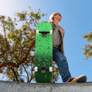 Reiche Smaragd-Minimalist-Kunst Skateboard