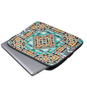 Reiche Textur mit silbernen Tellern, Kaleidoskop Laptopschutzhülle (Vorne Knopf)