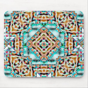 Reiche Textur mit silbernen Tellern, Kaleidoskop Mousepad