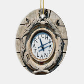Reiche Uhr, reicher Uhrenatlanta, reiche Uhr Keramik Ornament (Rechts)
