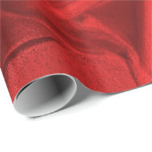 Reiche zerknitterten metallische rote Imitat Lame Geschenkpapier (Rolleneckpunkt)