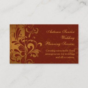Reiche Ziegelrot, Gold Reverse Swirl Visitenkarten Visitenkarte