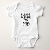 reichen Sie mir bitte nana, Oma Geschenk für das B Baby Strampler (Vorderseite)