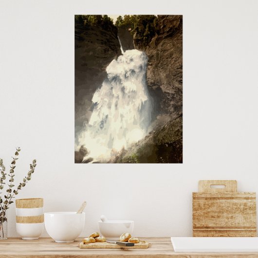 Reichenbach fällt Schweiz Poster (Küche)