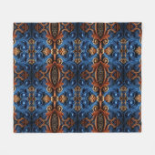 Reicher Barock-Blumensymmetrie Fleecedecke (Vorderseite (Horizontal))