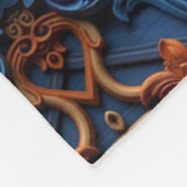 Reicher Barock-Blumensymmetrie Fleecedecke (Ecke)