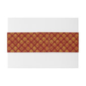 Reicher Feiertags-Damast Einladungsbanderole (Rückseitenbeispiel)