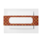 Reicher Feiertags-Damast Einladungsbanderole (Vorderseite Beispiel)