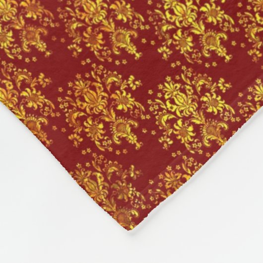 Reicher Feiertags-Damast Fleecedecke (Ecke)