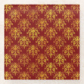 Reicher Feiertags-Damast Glasuntersetzer (Vorderseite)