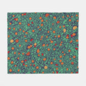Reicher Orchard: Vintages Baummuster. Fleecedecke (Vorderseite (Horizontal))