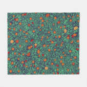 Reicher Orchard: Vintages Baummuster. Fleecedecke (Vorderseite (Horizontal))