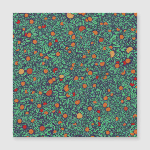 Reicher Orchard: Vintages Baummuster. Magnetkarte