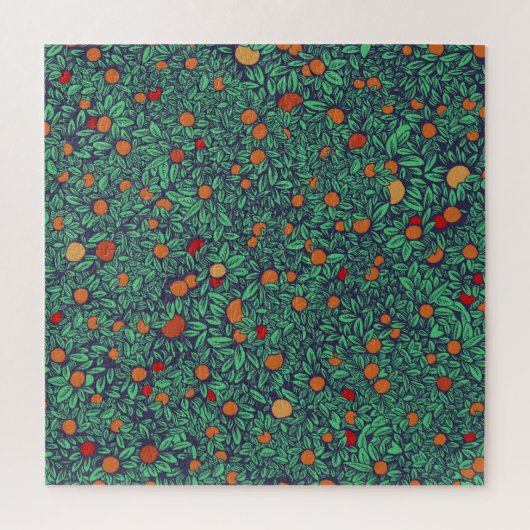 Reicher Orchard: Vintages Baummuster. Puzzle (Vertikal)