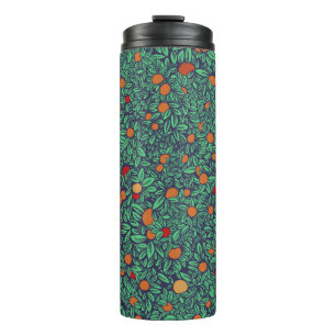 Reicher Orchard: Vintages Baummuster. Thermosbecher