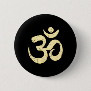 Reicher Sphäre Om Omkar Aum Symbol spirituell Yoga Button