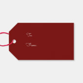 Reicher Tartan Geschenkanhänger (Rückseite Horizontal)