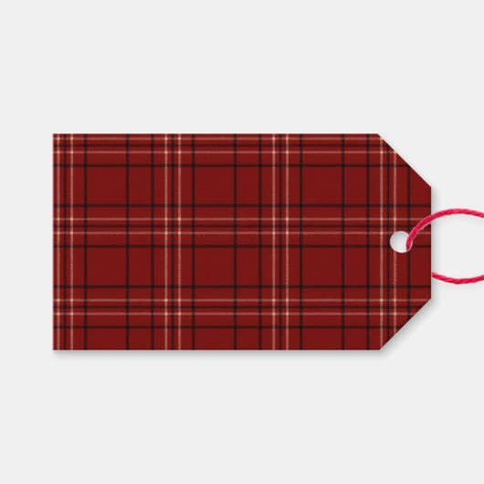 Reicher Tartan Geschenkanhänger (Vorderseite (Horizontal))