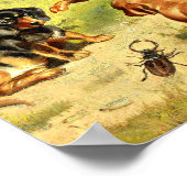 Reichert - Dackel Welpen beim Spielen Poster (Ecke)