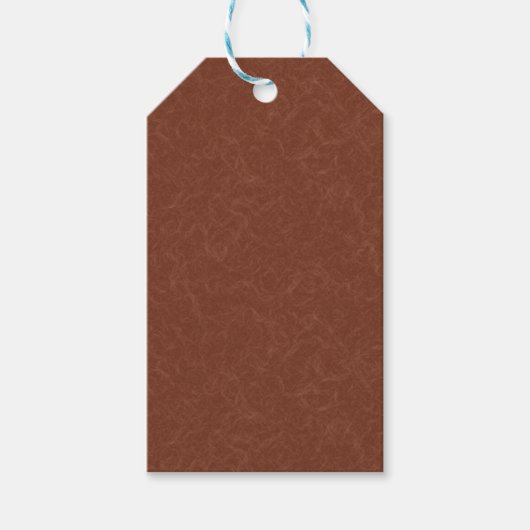 Reiches braunes wirbelndes Muster mit Textur Geschenkanhänger (Vorderseite)